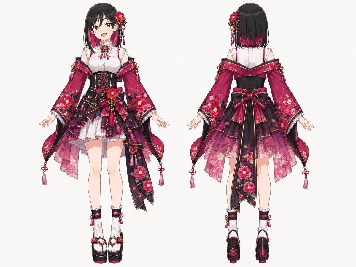 Wa-Modern Floral Idol Dress Sheet