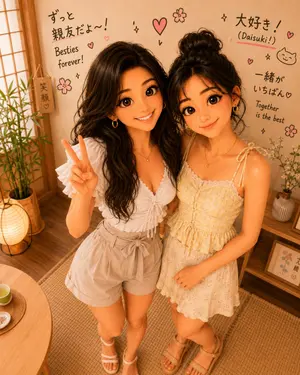 High-Definition Japanese Selfie Portrait