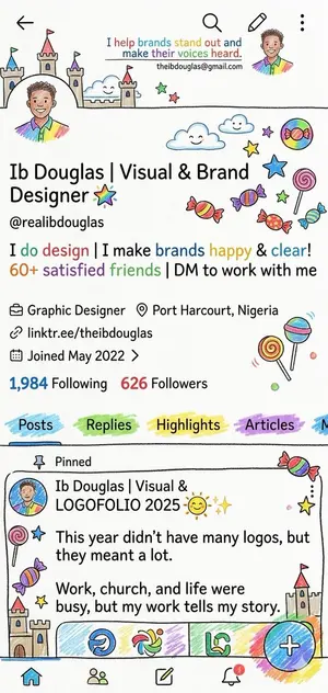 Whimsical Designer Profile UI