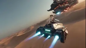 Handheld iPhone Style Sci-Fi Aerial Battle