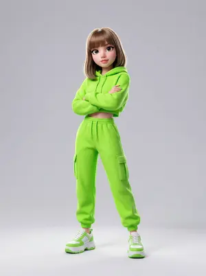 Disney-Pixar Style 3D Animation of Rosé (Blackpink) - Nano Banana Pro AI Prompt for Social Media Post