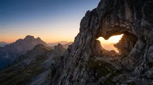 Landscape with a Shape-Shaped Cave Entrance