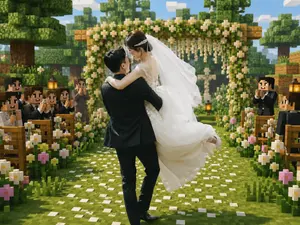 Minecraft Voxel Wedding Ceremony