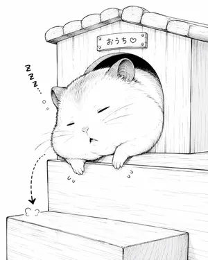 Sleepy Round Hamster Manga
