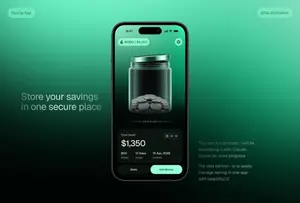 3D Savings App Jar UI Mockup