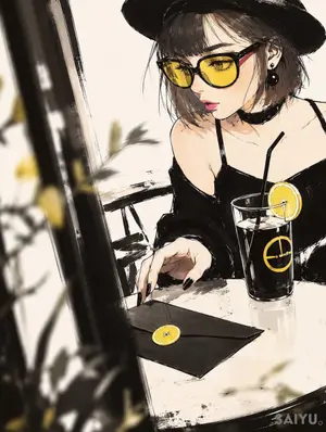 Letter Left Unsent Cafe Illustration