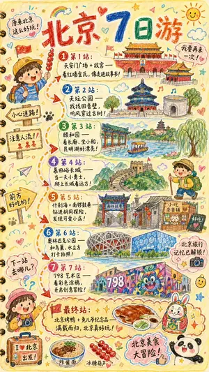 Hand-drawn Travel Journal Illustration