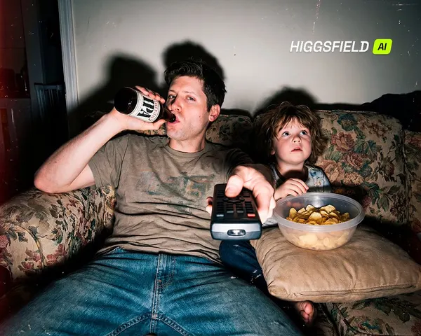 Candid Cinematic Lifestyle Photograph of Father and Child — AI 이미지 프롬프트 예시