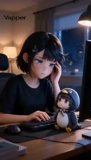 Chibi Moe Anime Penguin Girl