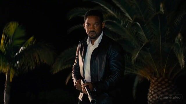 Tarantino-Style Hollywood Night Scene with Will Smith and a Flamethrower