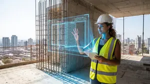 JSON prompt for construction site AR blueprint overlay - Nano Banana Pro AI Prompt for Product Marketing