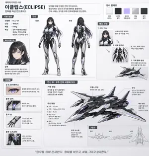 Mecha-Girl Character Design Sheet