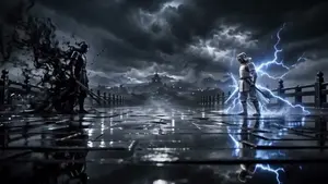 Cinematic Samurai Fight Scene Camera Sequence