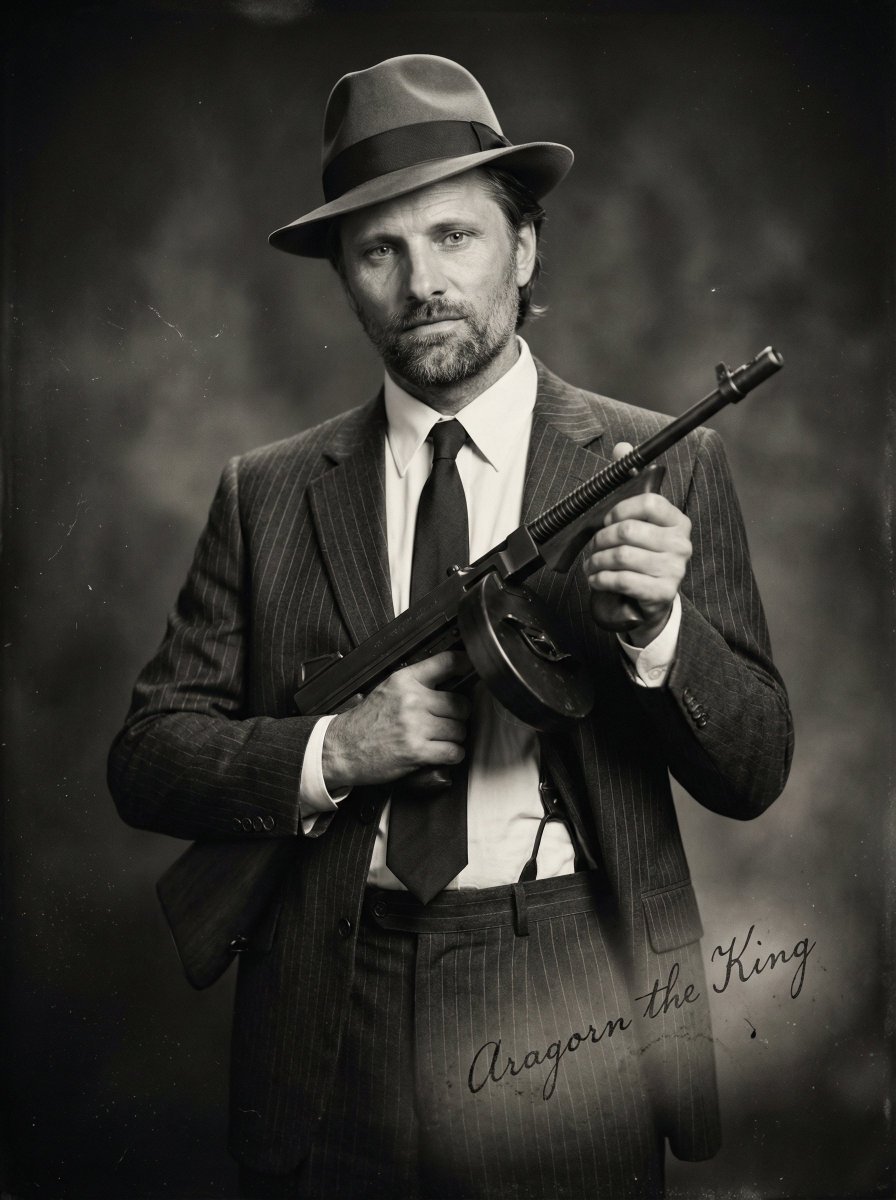 Lord of the Rings Characters as 1930s Mobsters - Nano Banana Pro AI Prompt for Social Media Post