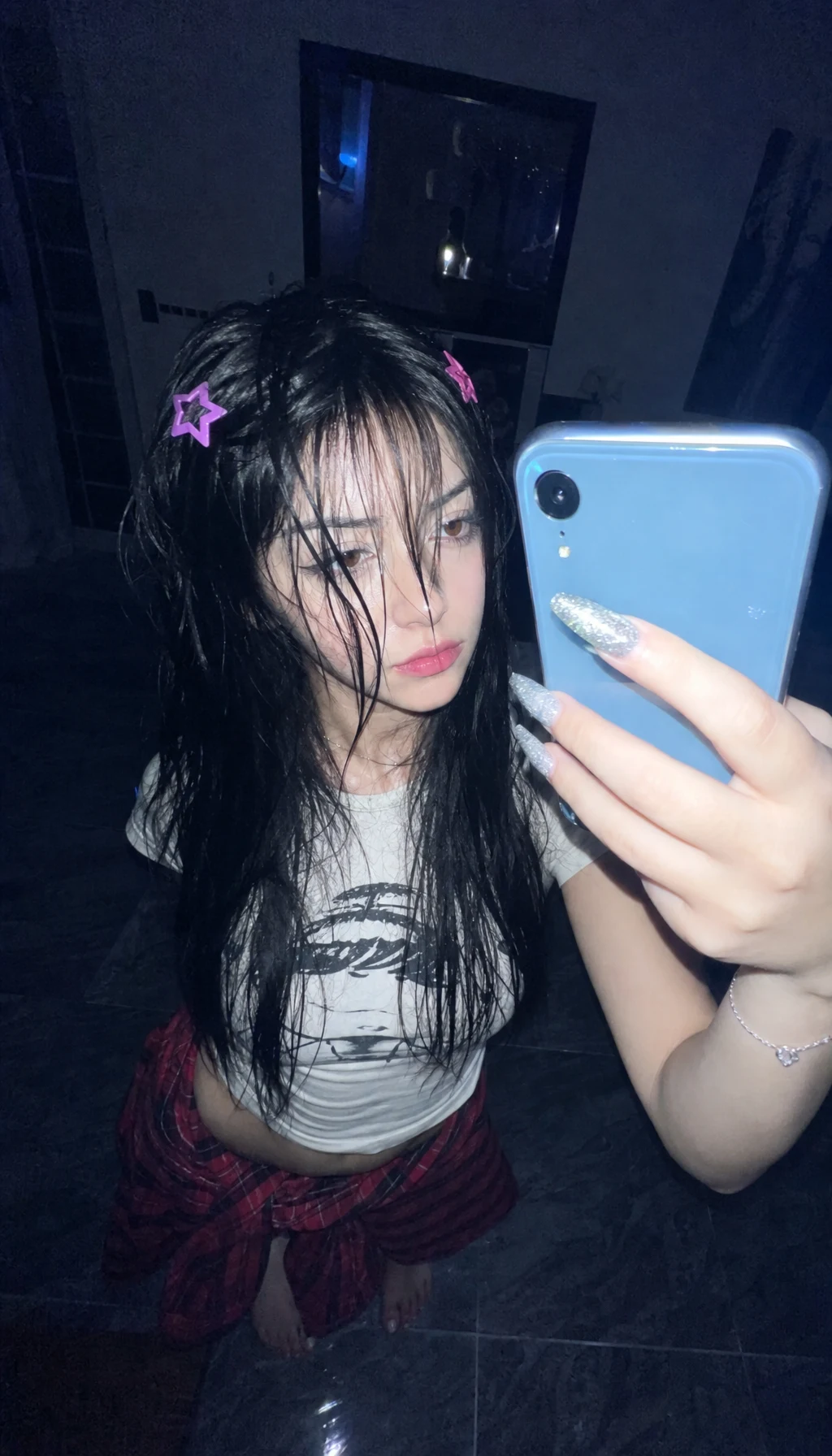 Y2K Cold Flash Selfie