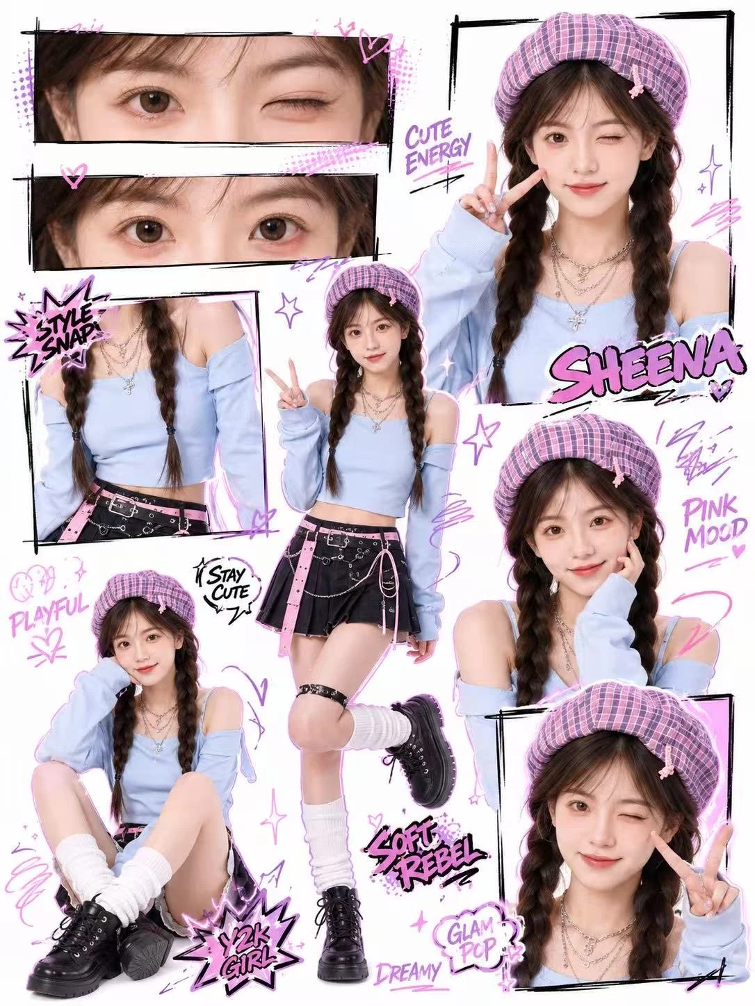 Y2K Kawaii Collage