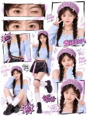Y2K Kawaii Collage