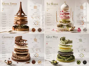 Exploded Monument Pastry Art