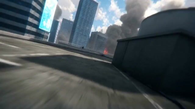 Anime Swordsman Futuristic City Battle