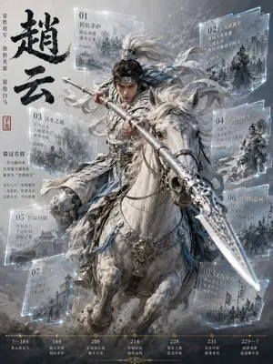 Zhao Yun Cavalry Infographic Poster