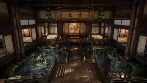 Cinematic Japanese Temple Hall
