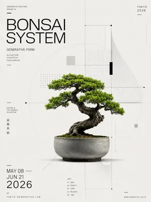 Generative Bonsai Exhibition Poster