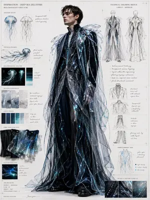 Deep Sea Jellyfish Couture Board