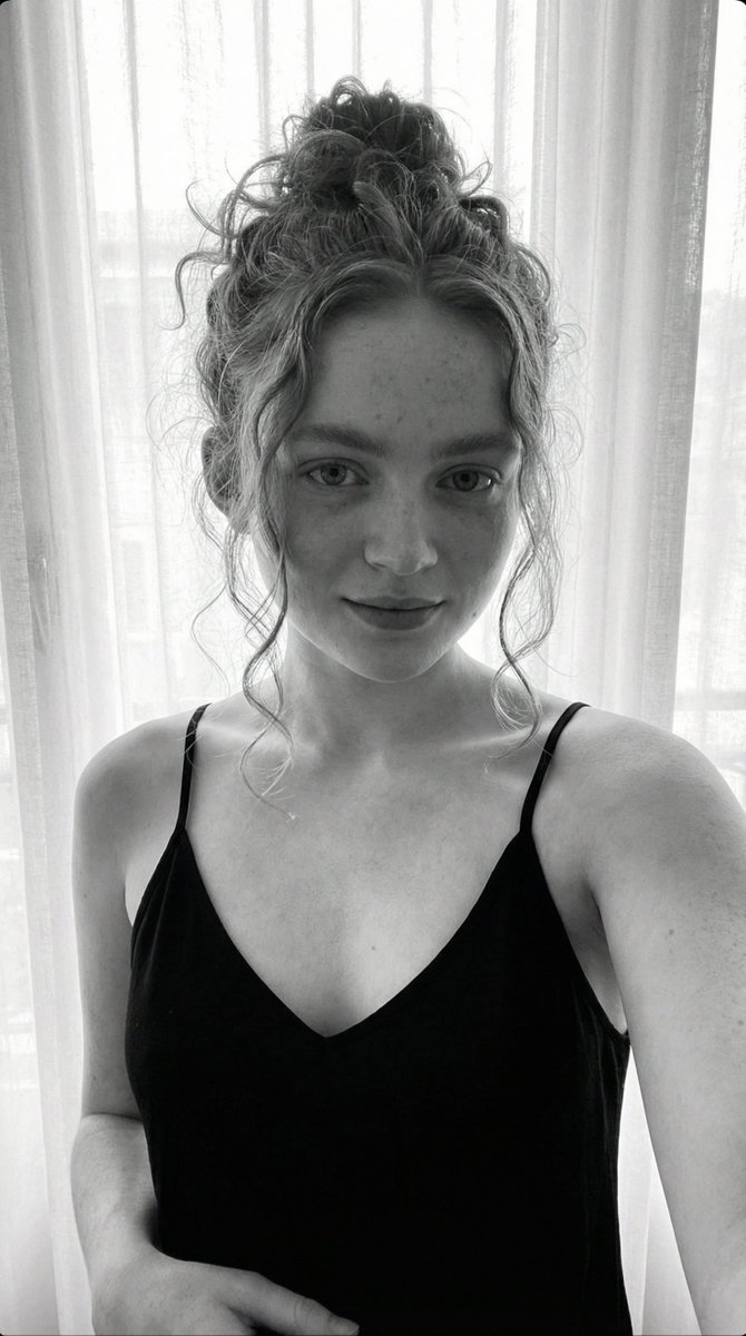 Black and White Candid Portrait with Film Grain - Nano Banana Pro AI Prompt for Social Media Post