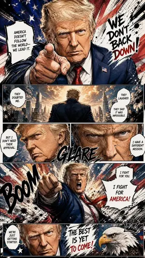 Dynamic Manga Page Illustration