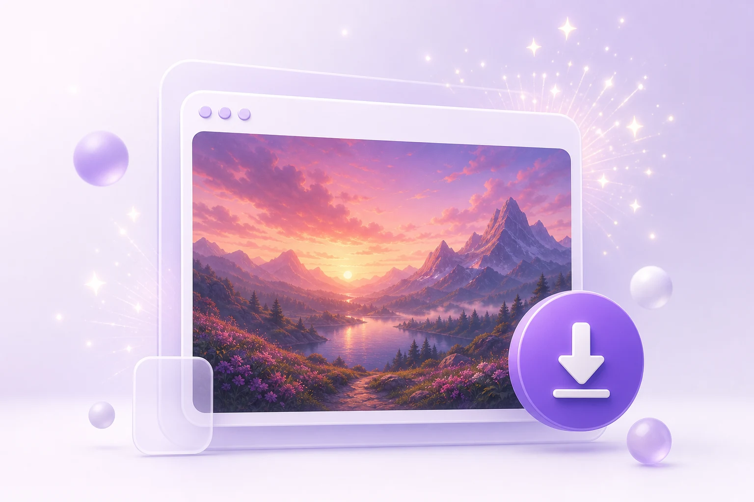 Downloading the finished AI-generated artwork