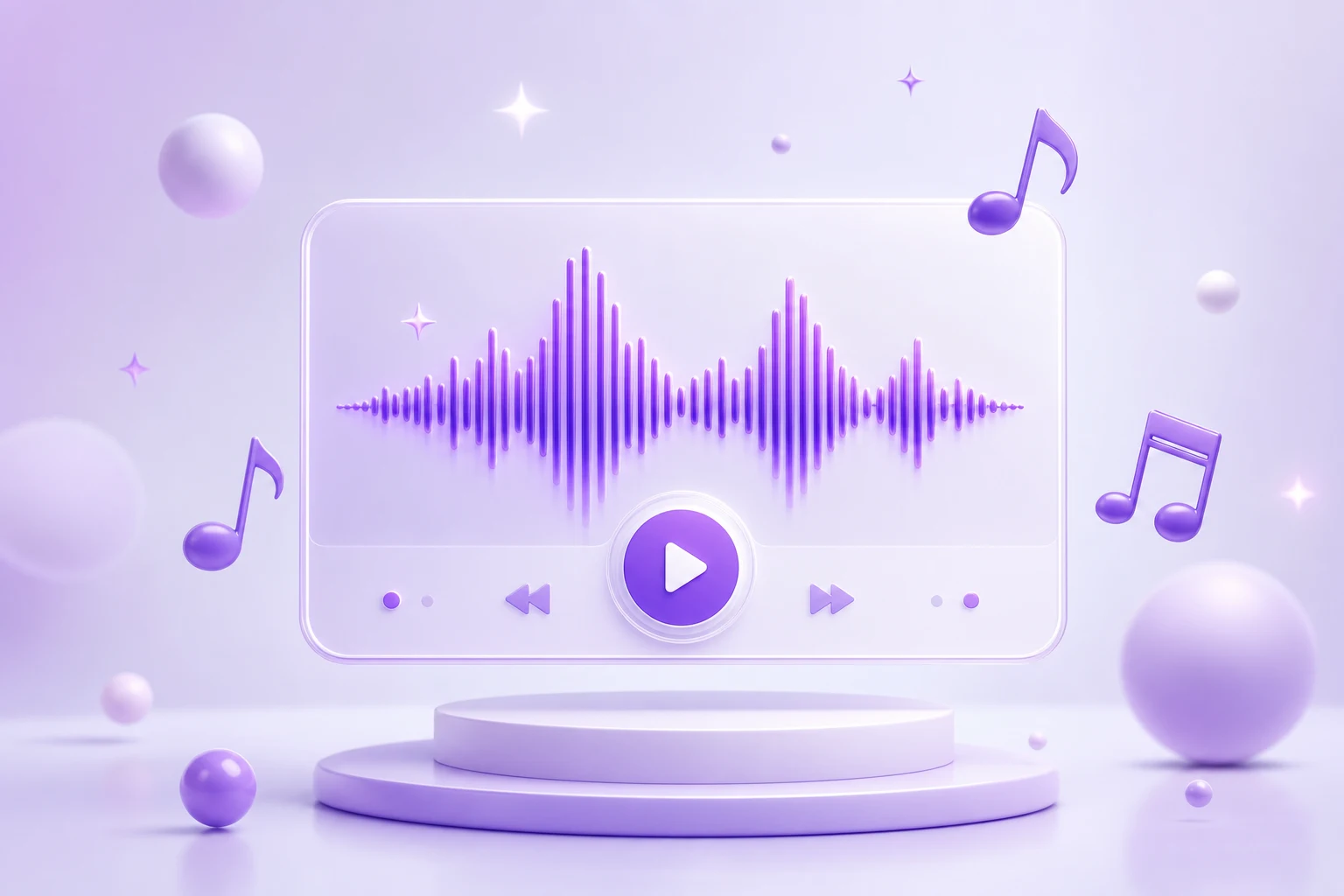 Playing the finished AI-generated music track