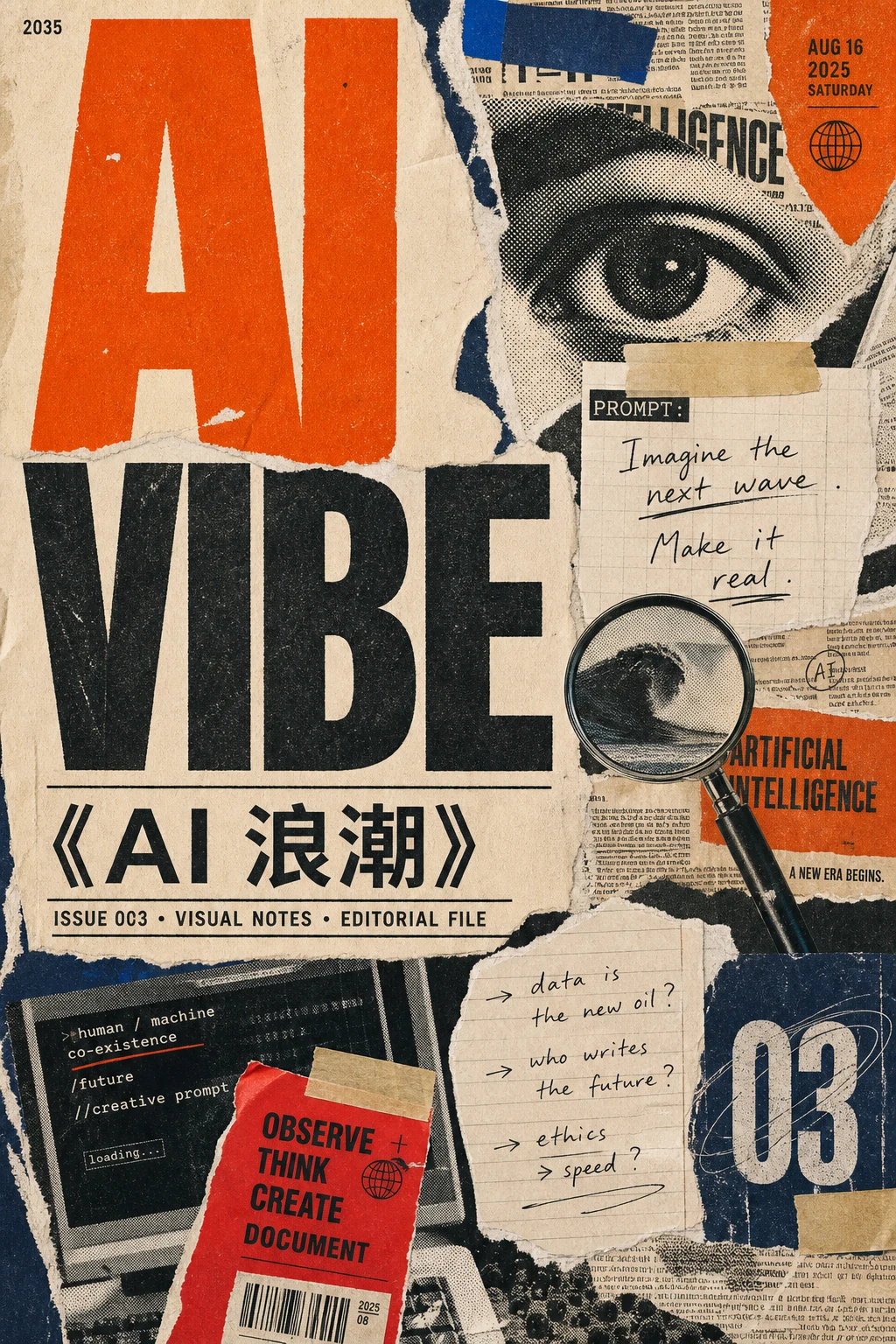 Torn Paper Editorial Collage