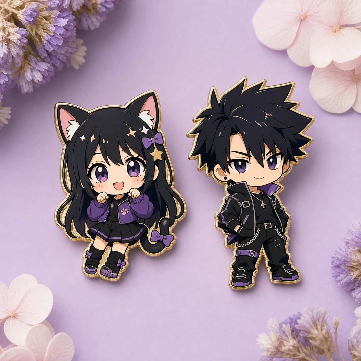 Anime pin maker chibi enamel pin collection preview