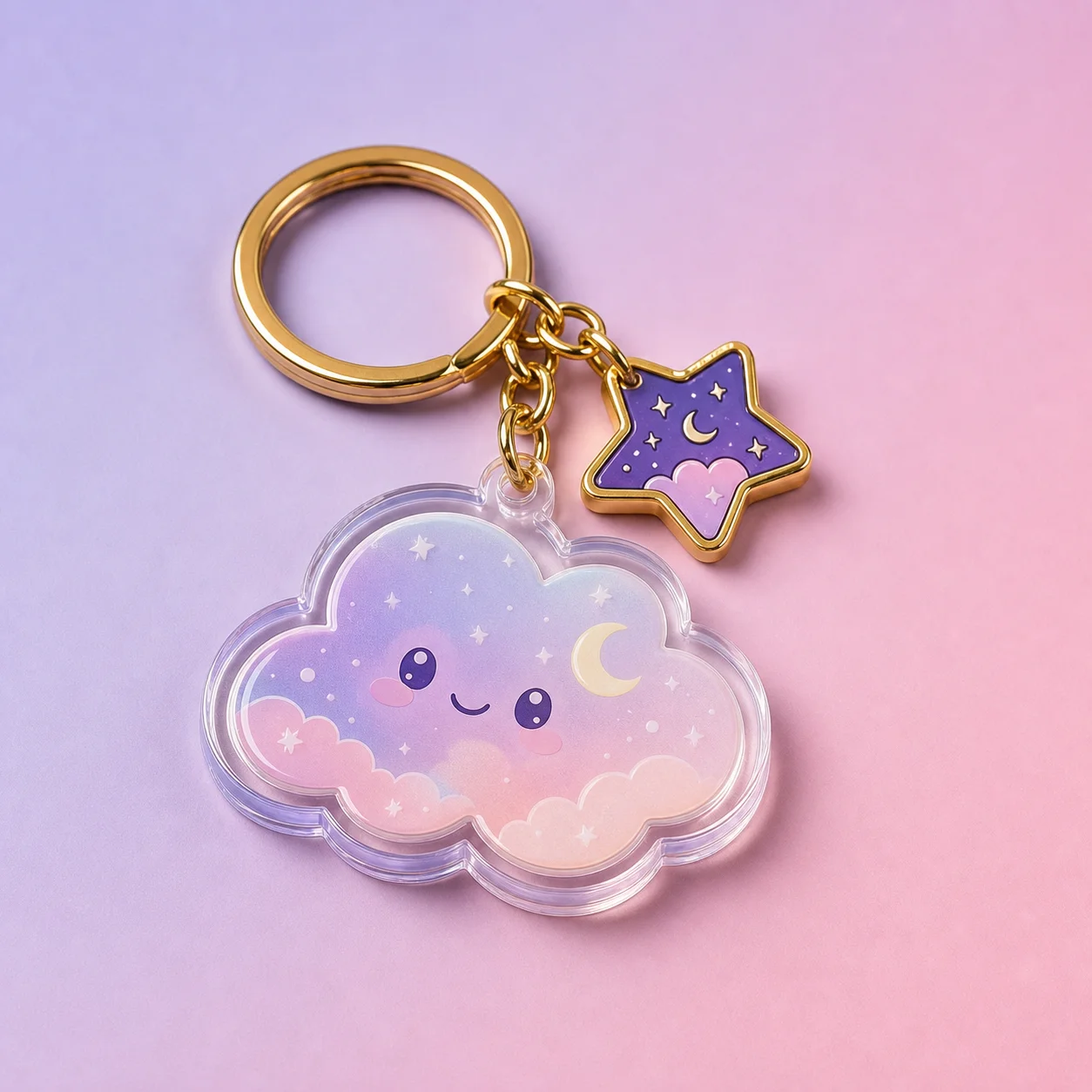 Keychain maker workflow for AI pin merch sets
