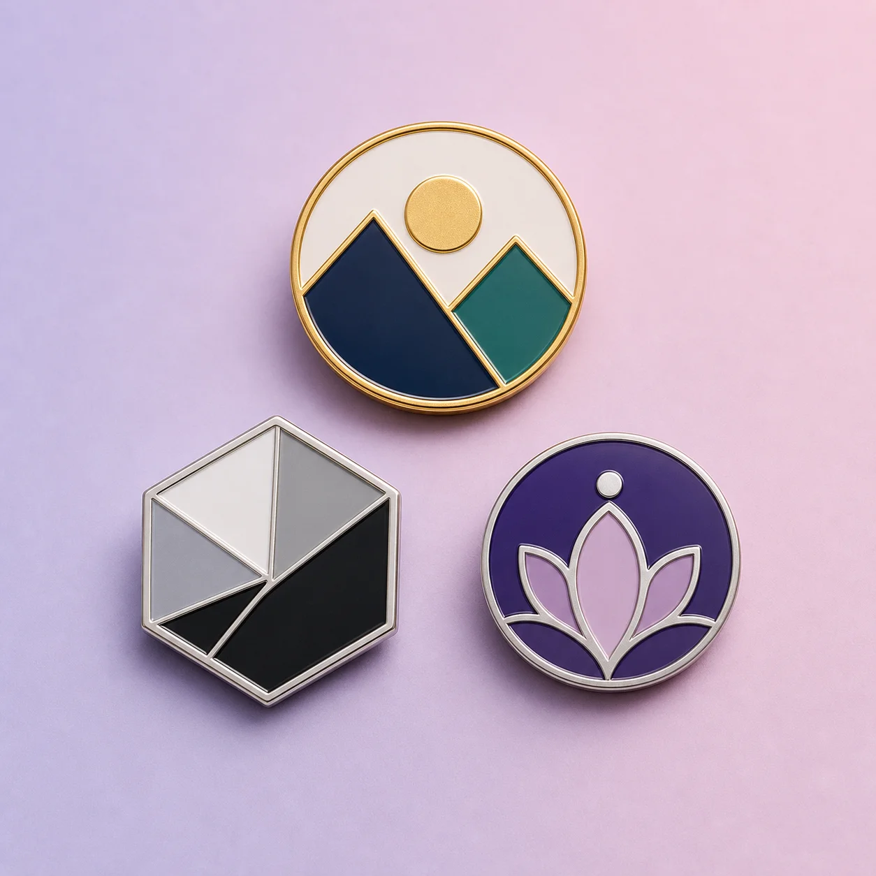 Lapel pin maker enamel badge mockup preview