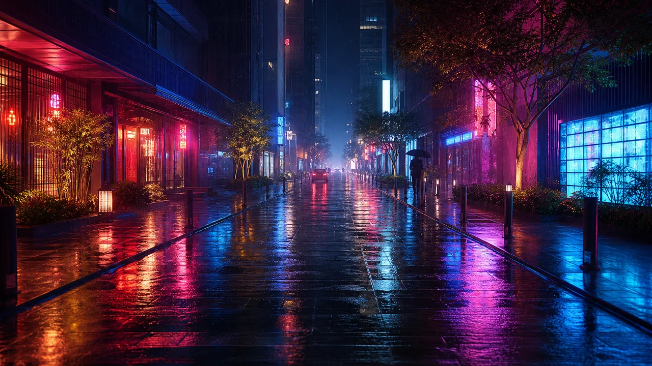 Neon Rain City Loop