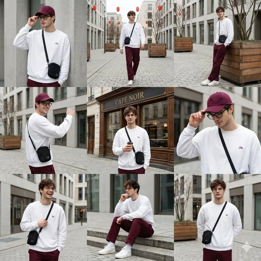 Urban Fashion Lookbook Collage - Nano Banana Pro AI Prompt for Social Media Post reference