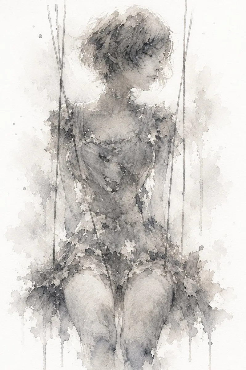 Melancholic Marionette Watercolor reference