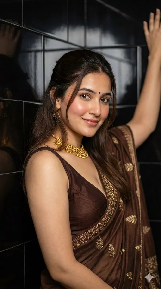 Ultra-Photorealistic Traditional Saree Portrait - Nano Banana Pro AI Prompt for Social Media Post reference