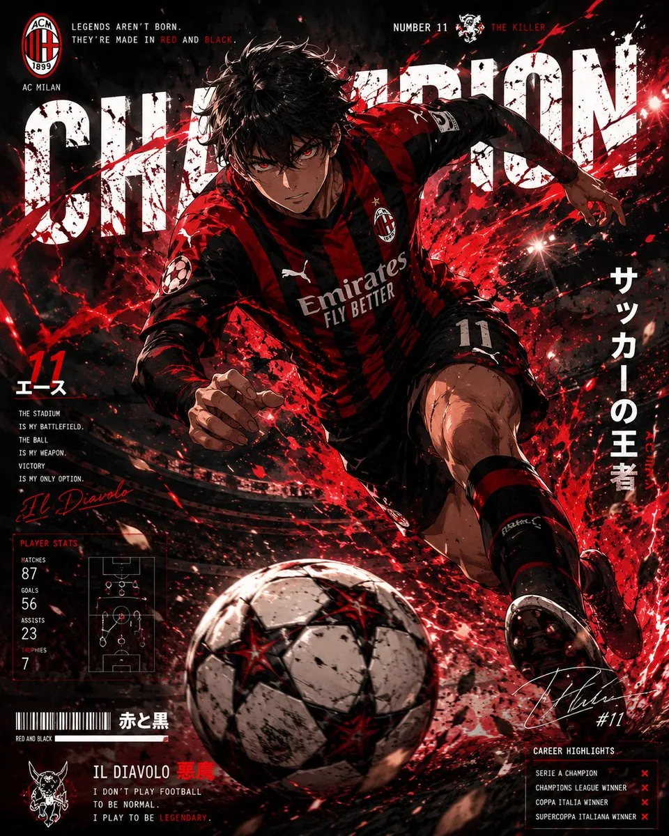 Anime Football Champion Collector Poster reference