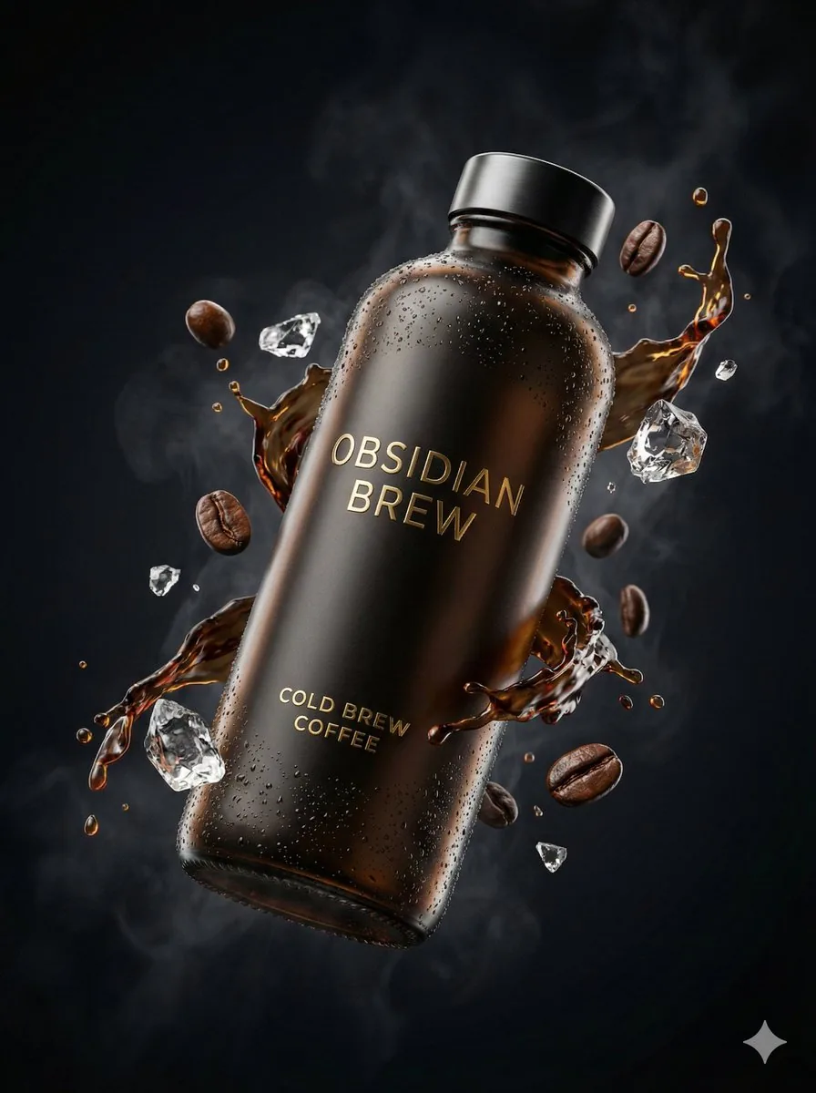Ultra-Cinematic Luxury Cold Brew Product Photography - Nano Banana Pro AI Prompt for Product Marketing reference