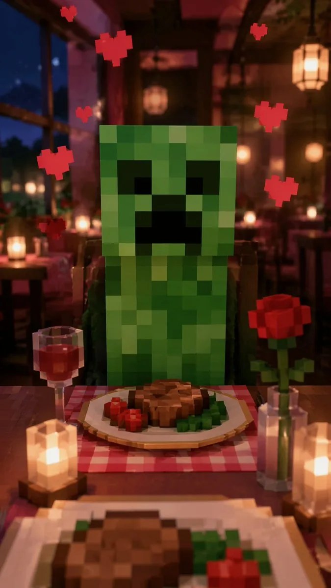 Romantic Voxel Dinner Date reference