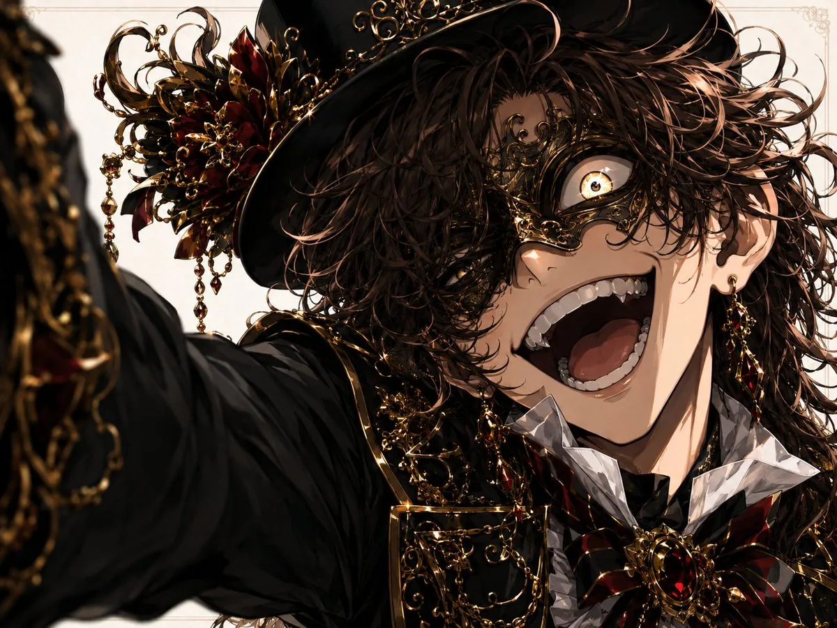 Wide-Angle Dramatic Facial Close-up reference