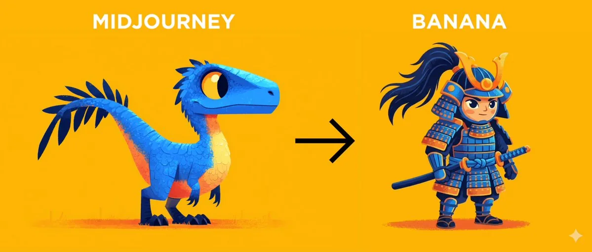Midjourney Style Transfer for Samurai Image reference