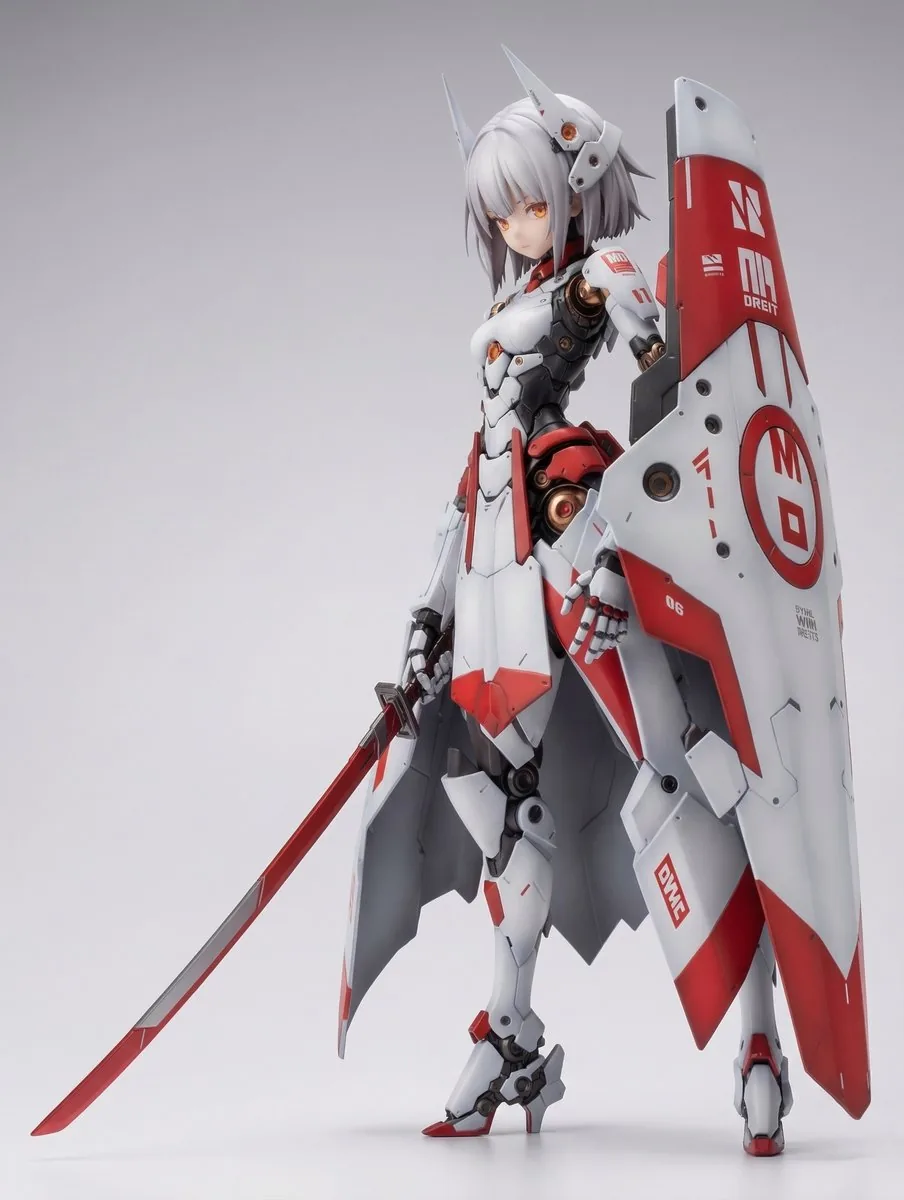KNIGHT MECHA GIRL Figure Generation Prompt reference