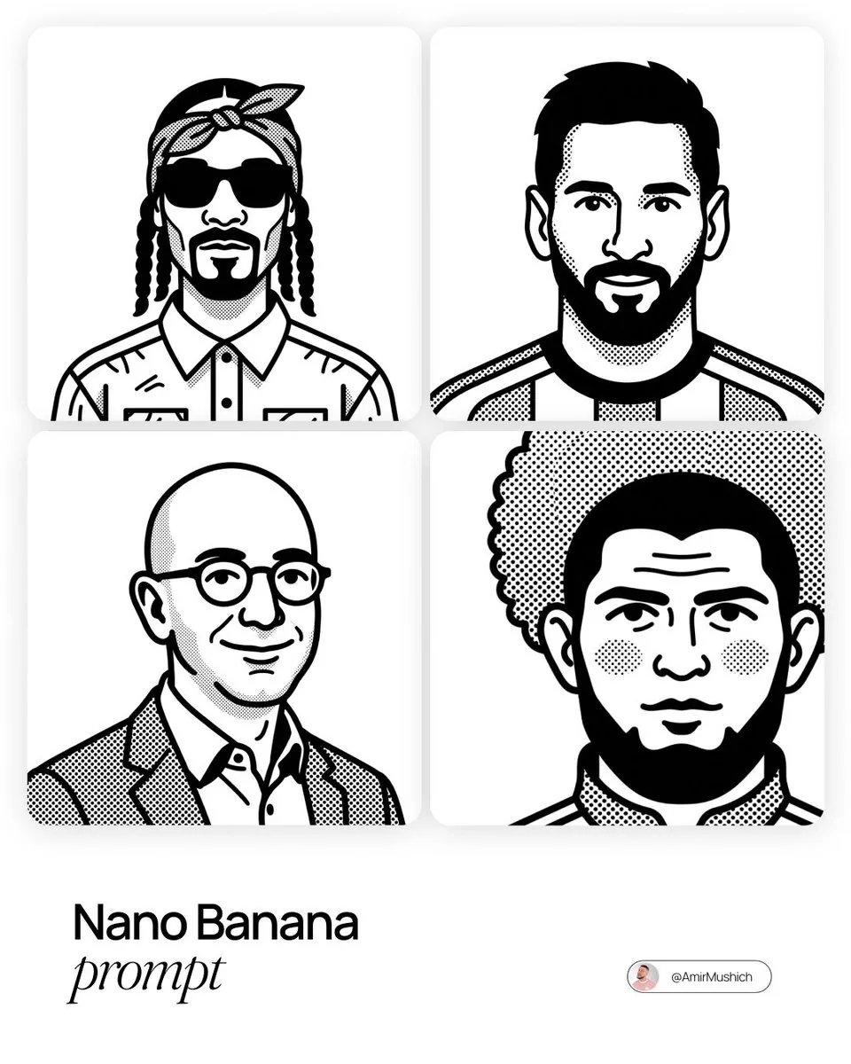 Notion-Styled Portrait Prompt reference