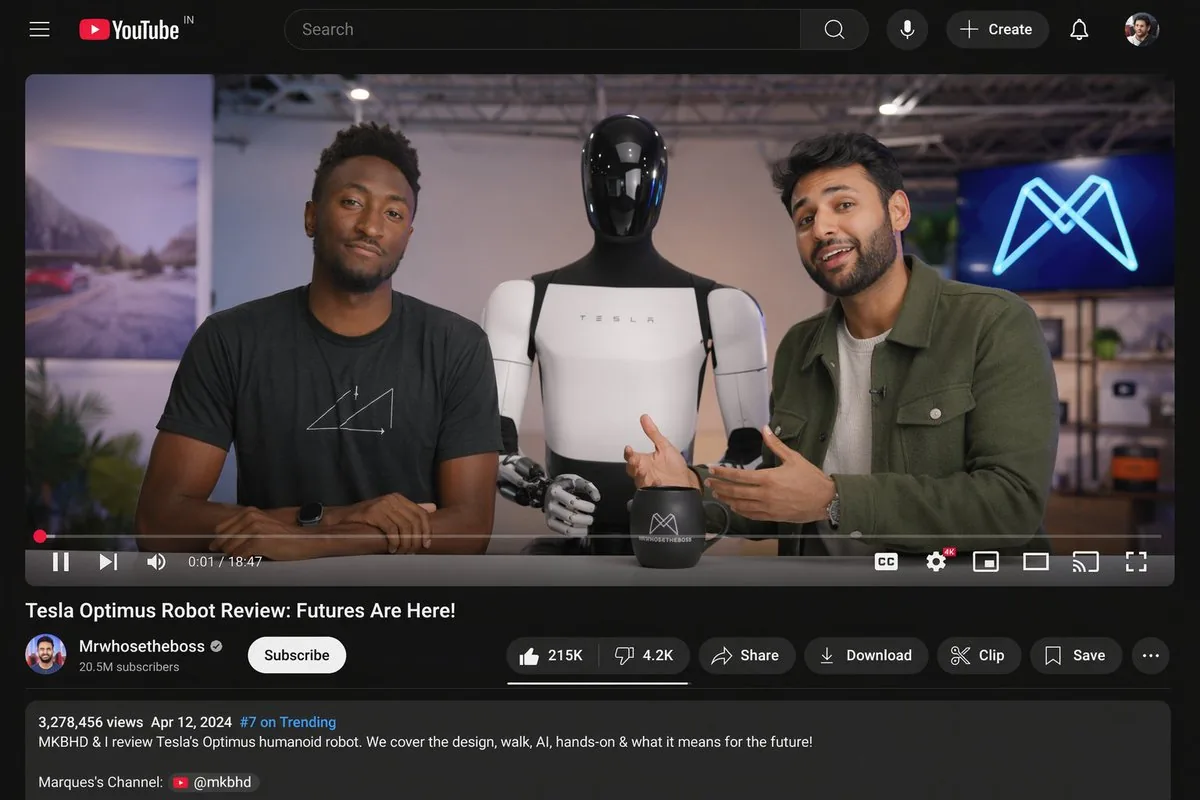 YouTube Video Interface Mockup reference