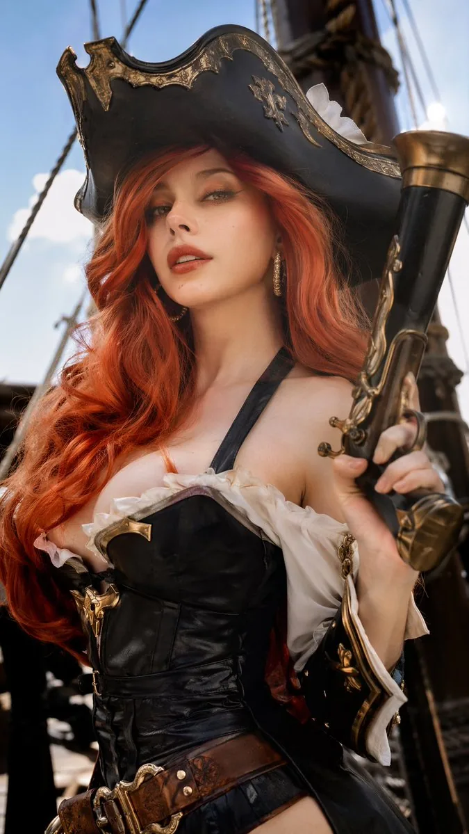 Realistic Pirate Cosplay Portrait reference