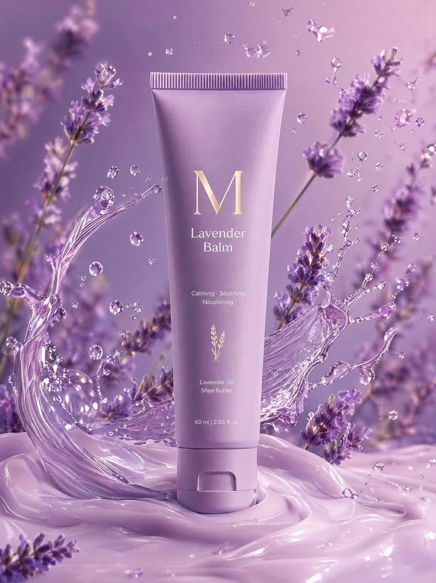 Premium Lavender Balm Product Shot reference