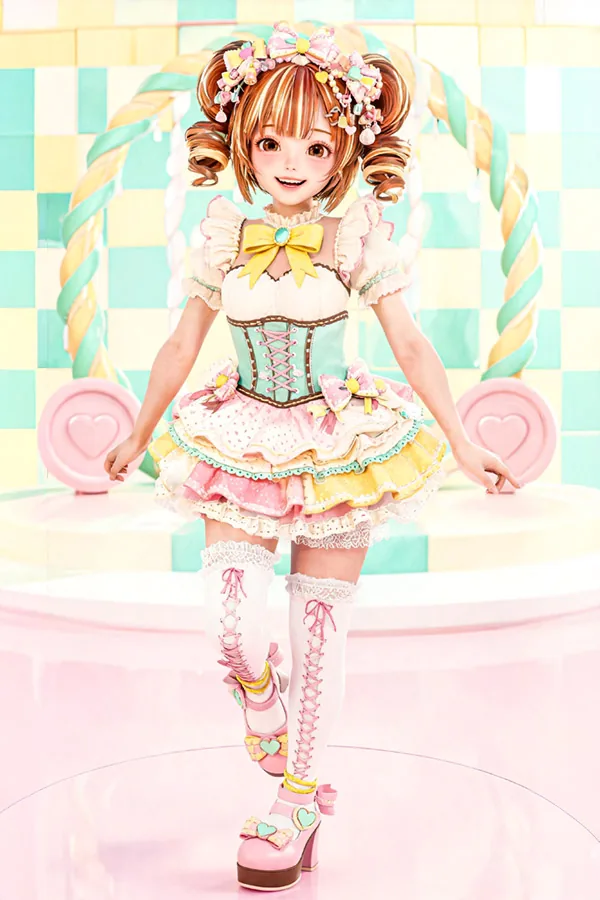 Pastel Sweet Lolita AI Doll reference